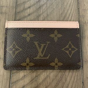 Louis Vuitton Card Holder Monogram & Rose Nacre *Hard to find color combo!*